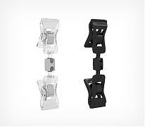 Прищепка малая двойная FXS-DBL — универсальный ценникодержатель, состоящий из двух прищепок