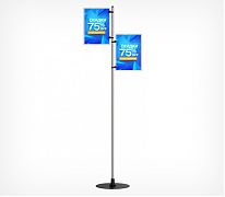 Рама на стойке INFOSTAND-FIX Duo A-4 и A-3 INFOSTAND-FIX A4 и А3 Duo — это рекламная стойка фиксированной высоты. укомплектована двумя рамками PF А4 или А3 формата.